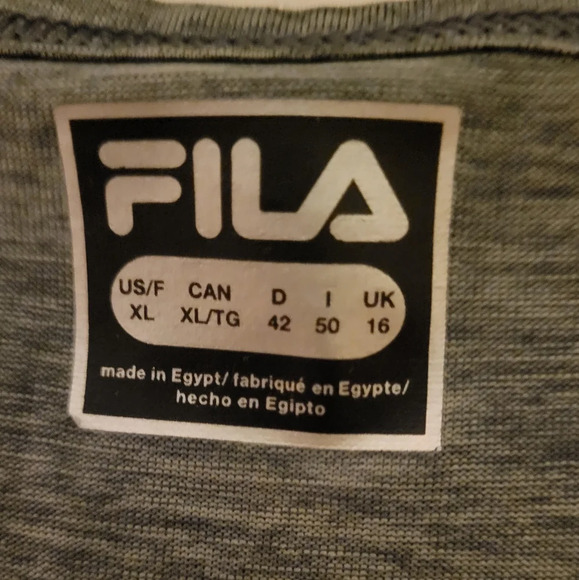FILA T-Back Athletic Tank Top XL Gray - Picture 2 of 4